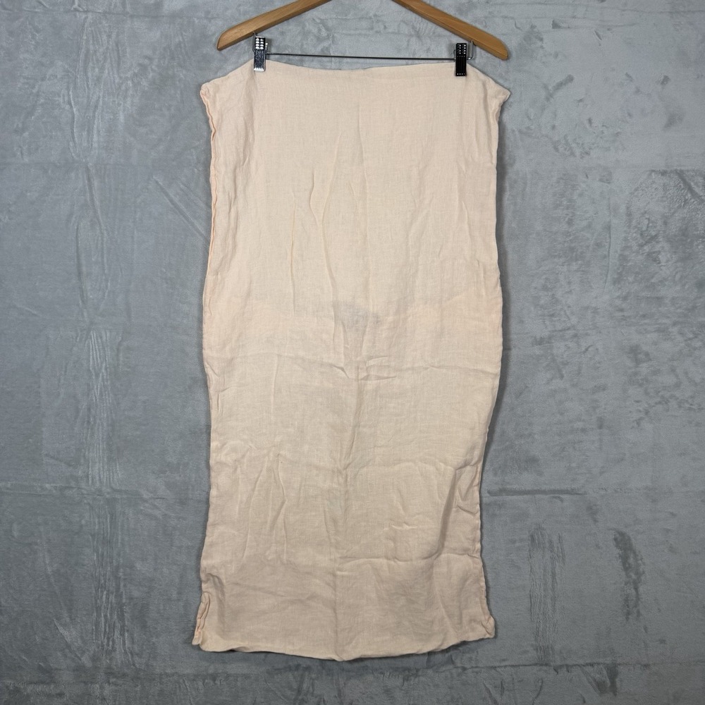 Parachute 100% Linen Pillow Sham‎ One KING Light Peach Luxury Soft Portugal
